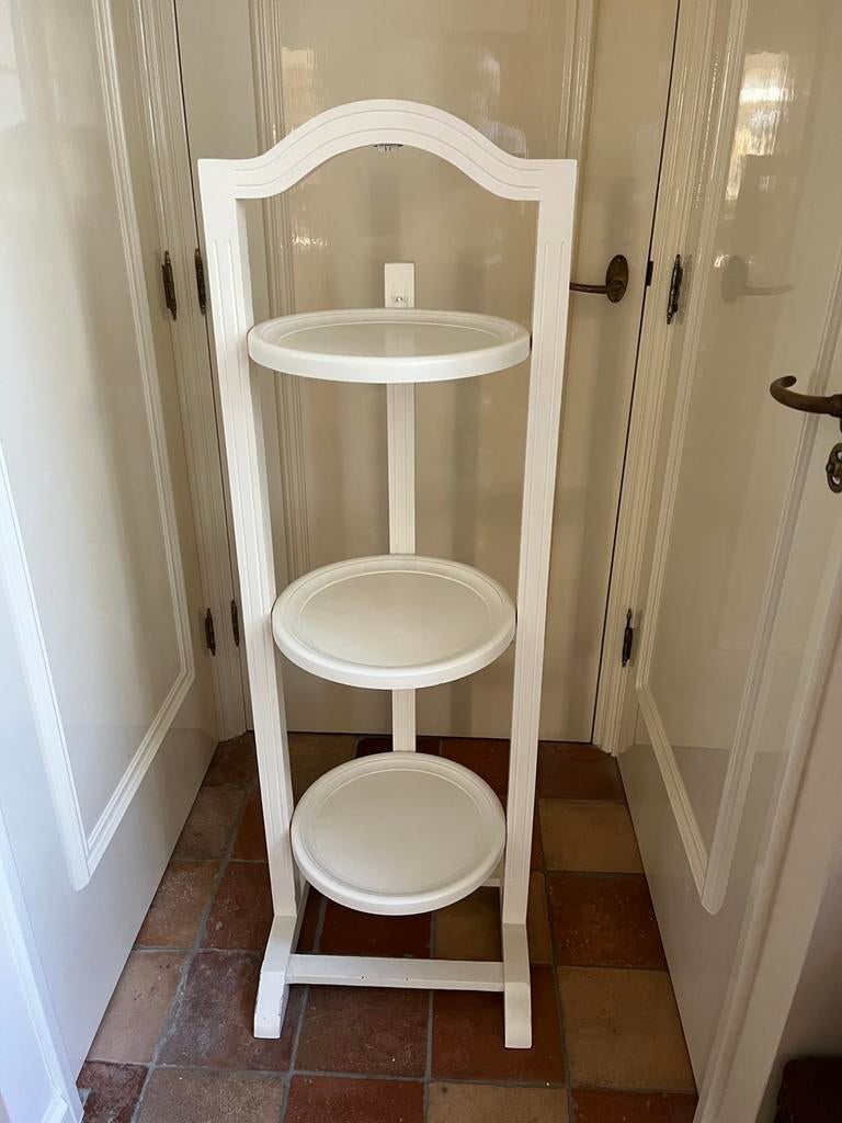 Witte etagère hoog 132 cm inklapbaar leuk bij pasen, Ophalen of Verzenden, Zo goed als nieuw