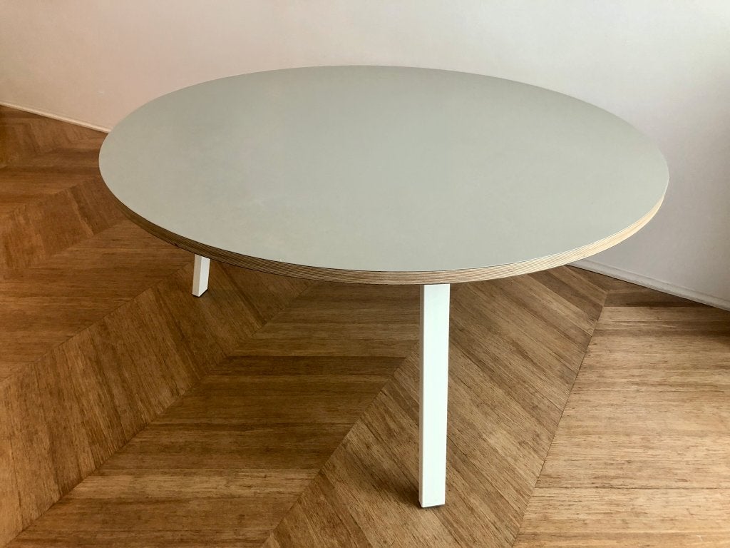 Op maat gemaakte eettafel Ø150 cm, 6 pers. Faust Linoleum, Ophalen, Overige materialen, Rond, Zo goed als nieuw