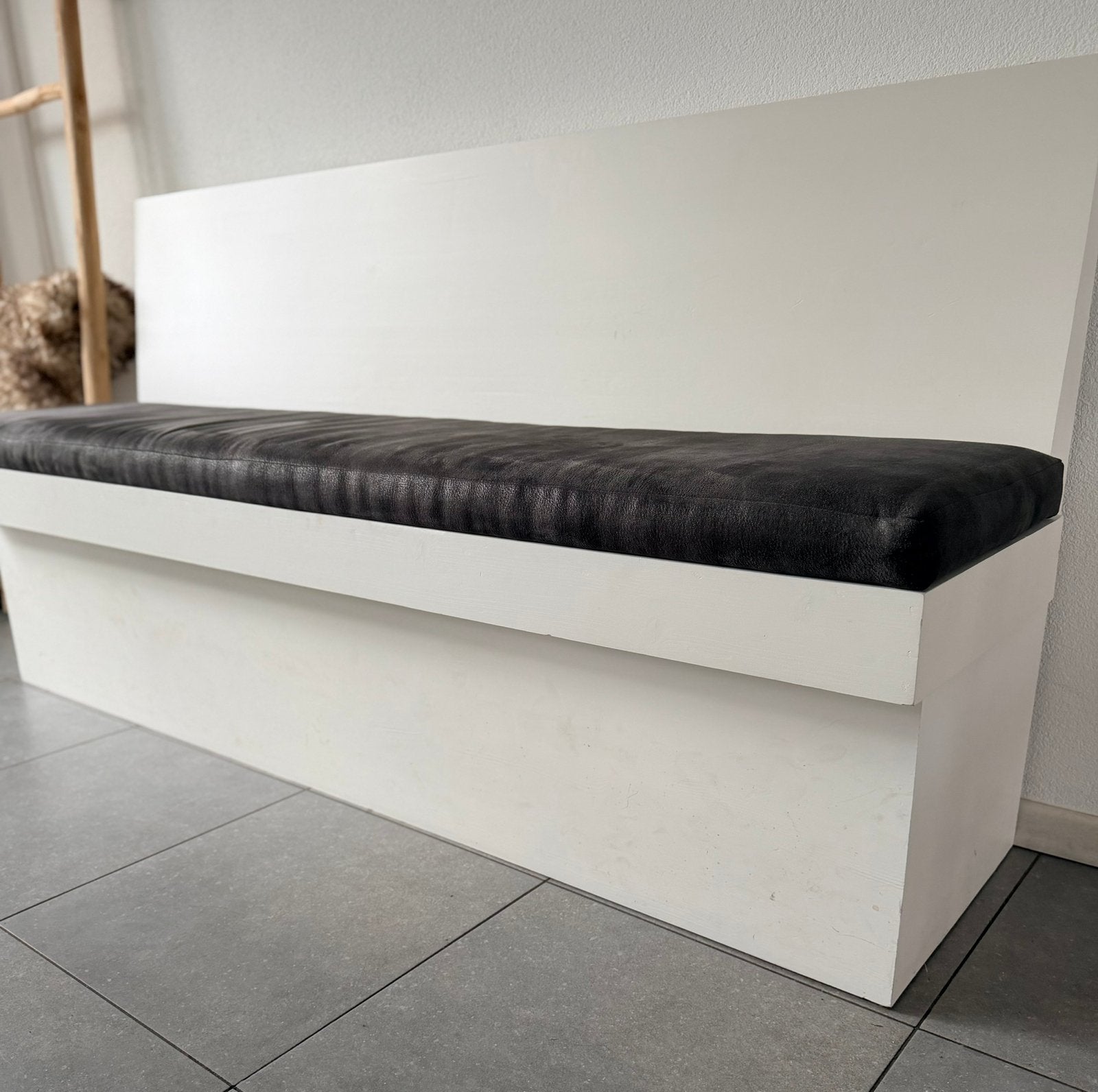 Koopje eetbank landelijke stijl-leather onderhoudsvrij, Ophalen, 150 tot 200 cm, Leer, 75 tot 100 cm