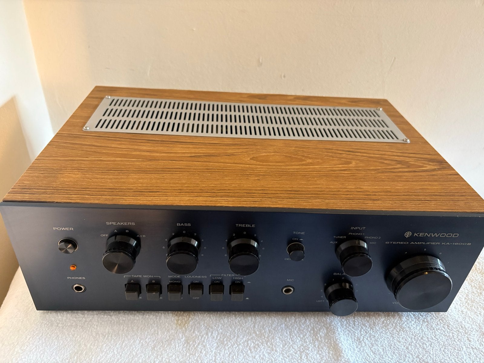 Zeldzame Vintage Kenwood KA-1600B Versterker, Audio, Tv en Foto, Versterkers en Receivers, Overige merken, Refurbished, Ophalen of Verzenden