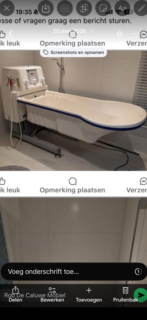 Hoog laag bad/ DOE EEN LEUK BOD, Huis en Inrichting, Badkamer | Badkamermeubels, Ophalen, Overige typen, 50 tot 100 cm, Zo goed als nieuw