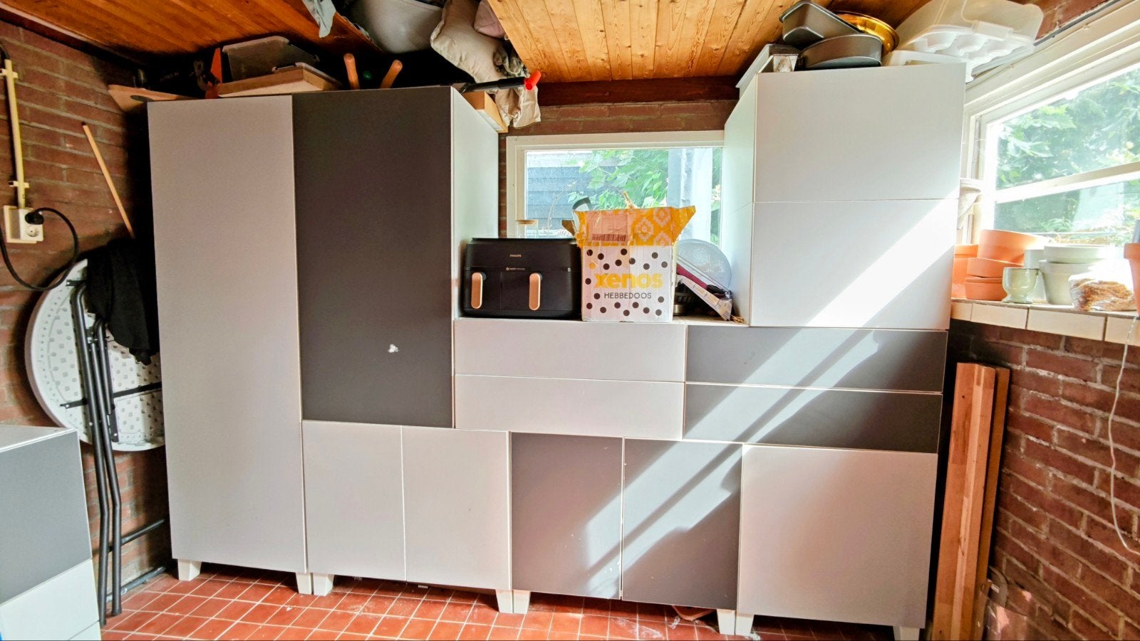 IKEA PLATSA - Kast Grijs/Wit - Diverse opstellingen, Huis en Inrichting, Kasten | Overige, Ophalen, Gebruikt