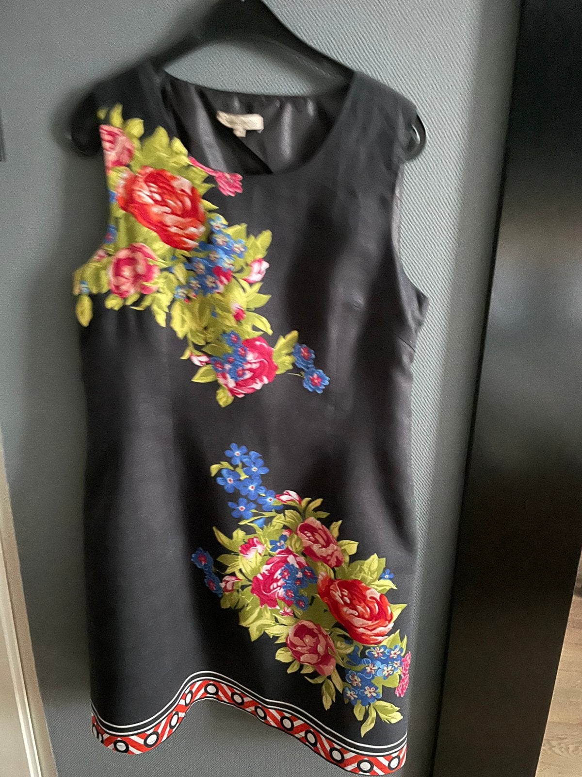 Prachtige zwarte jurk van linnen met katoen. XL, Zwart, Maat 46/48 (XL) of groter, Ophalen of Verzenden, Zo goed als nieuw