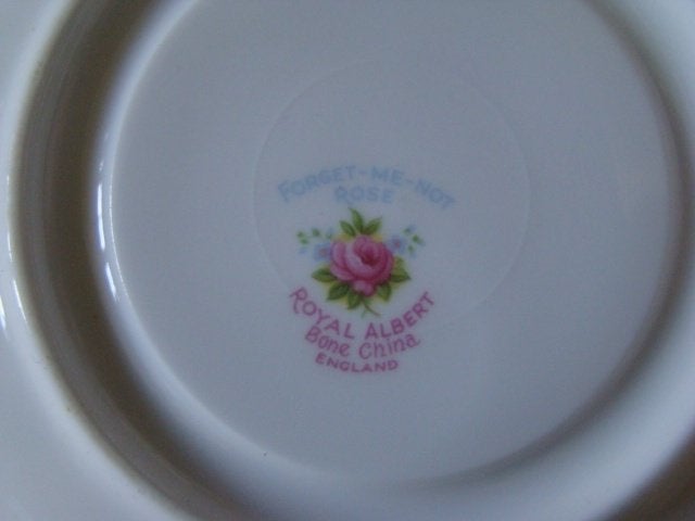 Kop-en-schotel, Royal Albert FORGET-ME-NOT ROSE, heren, Ophalen of Verzenden