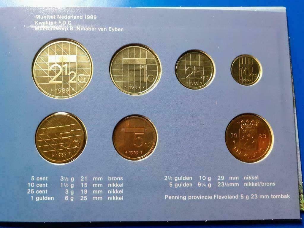 FDC Muntset 1989 Flevoland, Postzegels en Munten, Munten | Nederland, Verzenden, Koningin Beatrix, Overige waardes, Setje