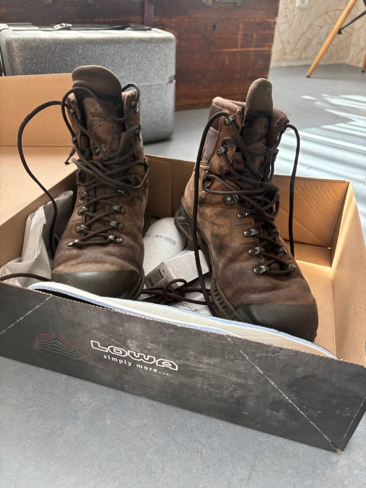 Lowa Gevechtslaarzen C3 - W5 - Bruin, Maat 10, Ophalen of Verzenden, Gebruikt, Schoenen