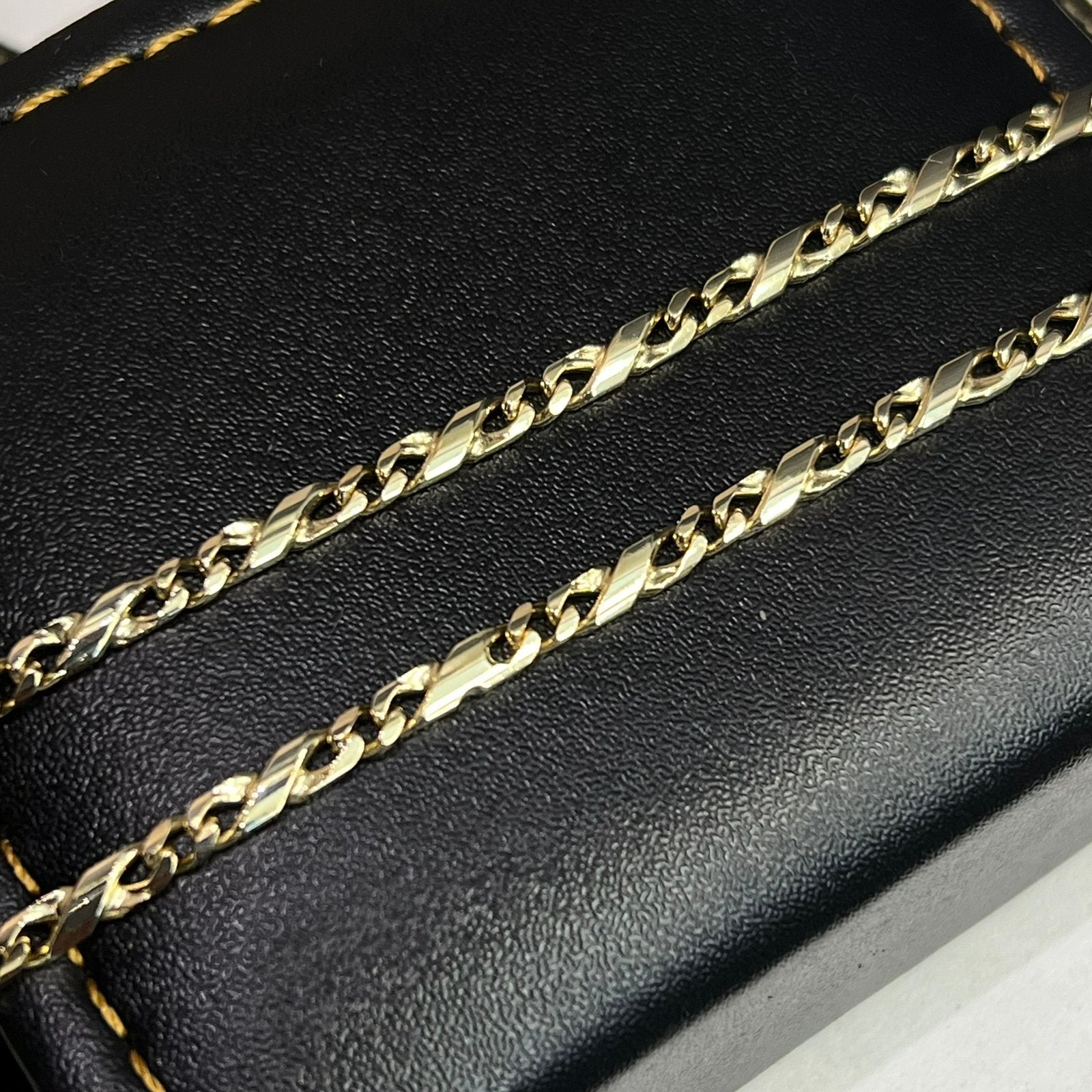 14 karaat gouden ketting massief schakel, Sieraden, Tassen en Uiterlijk, Kettingen, Ophalen of Verzenden