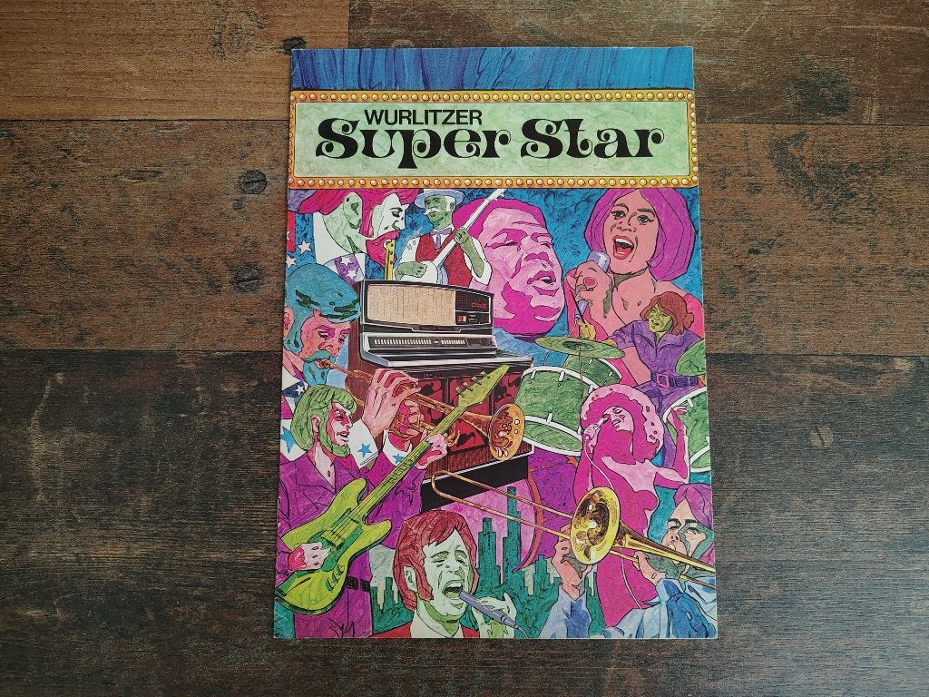 Folder: Wurlitzer 3600/ Super Star (1972) jukebox, Verzenden, Gebruikt, 1950 tot 1960, Seeburg
