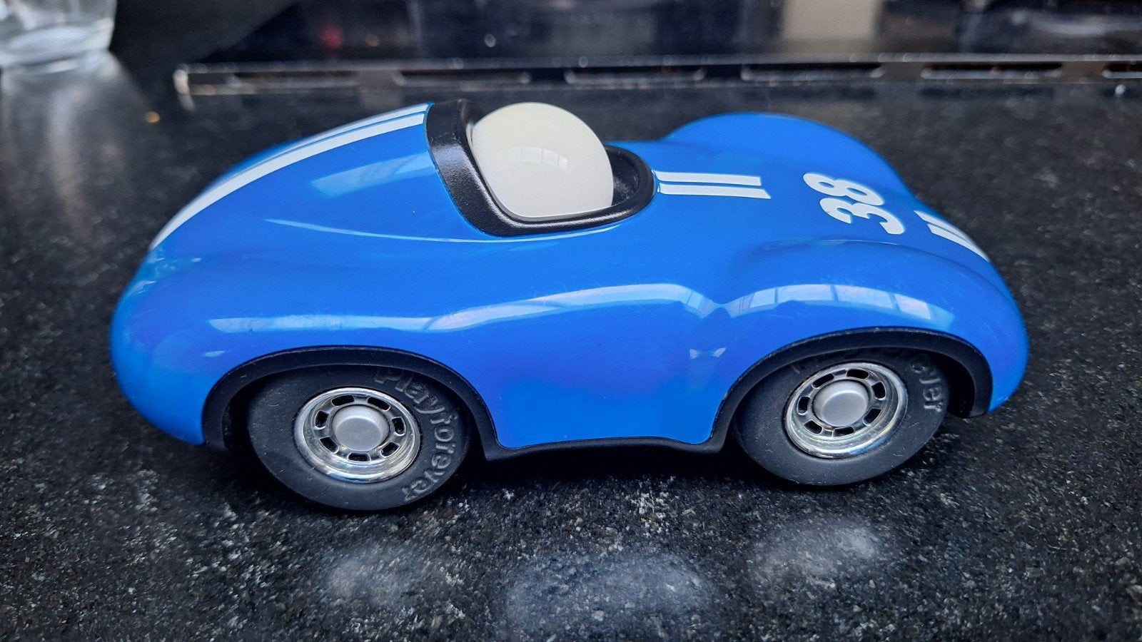 Playforever Speedy LeMans Racing car - Blauw met nummer 38, Ophalen of Verzenden, Gebruikt