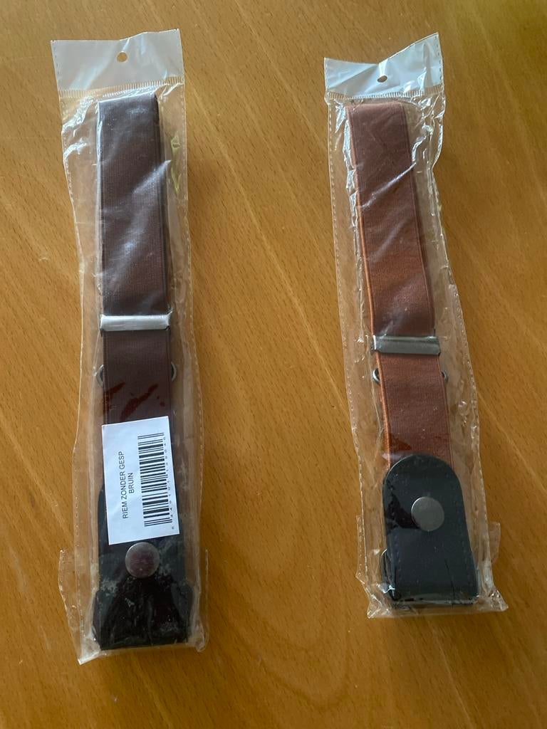Nieuwe bruine elastische riem zonder gesp, Nieuw, Heupriem, Ophalen of Verzenden, 3 tot 5 cm