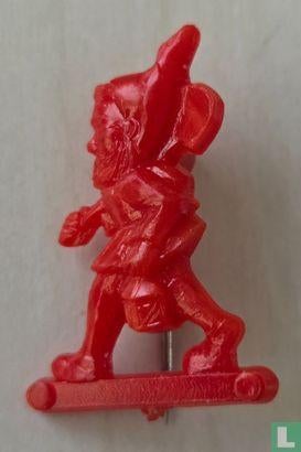 Speldje - Dwerg met spade en lamp [rood], Ophalen of Verzenden, Zo goed als nieuw, Figuurtje, Speldje of Pin