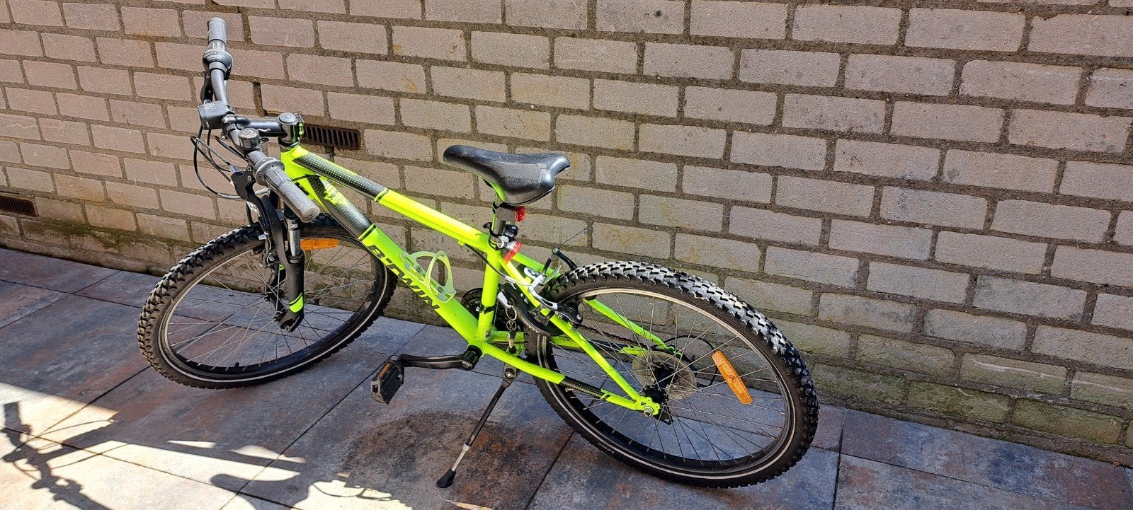 B'Twin Rockrider 340 Mountainbike - Neon Groen, Fietsen en Brommers, Gebruikt, Hardtail, 49 tot 53 cm, Ophalen