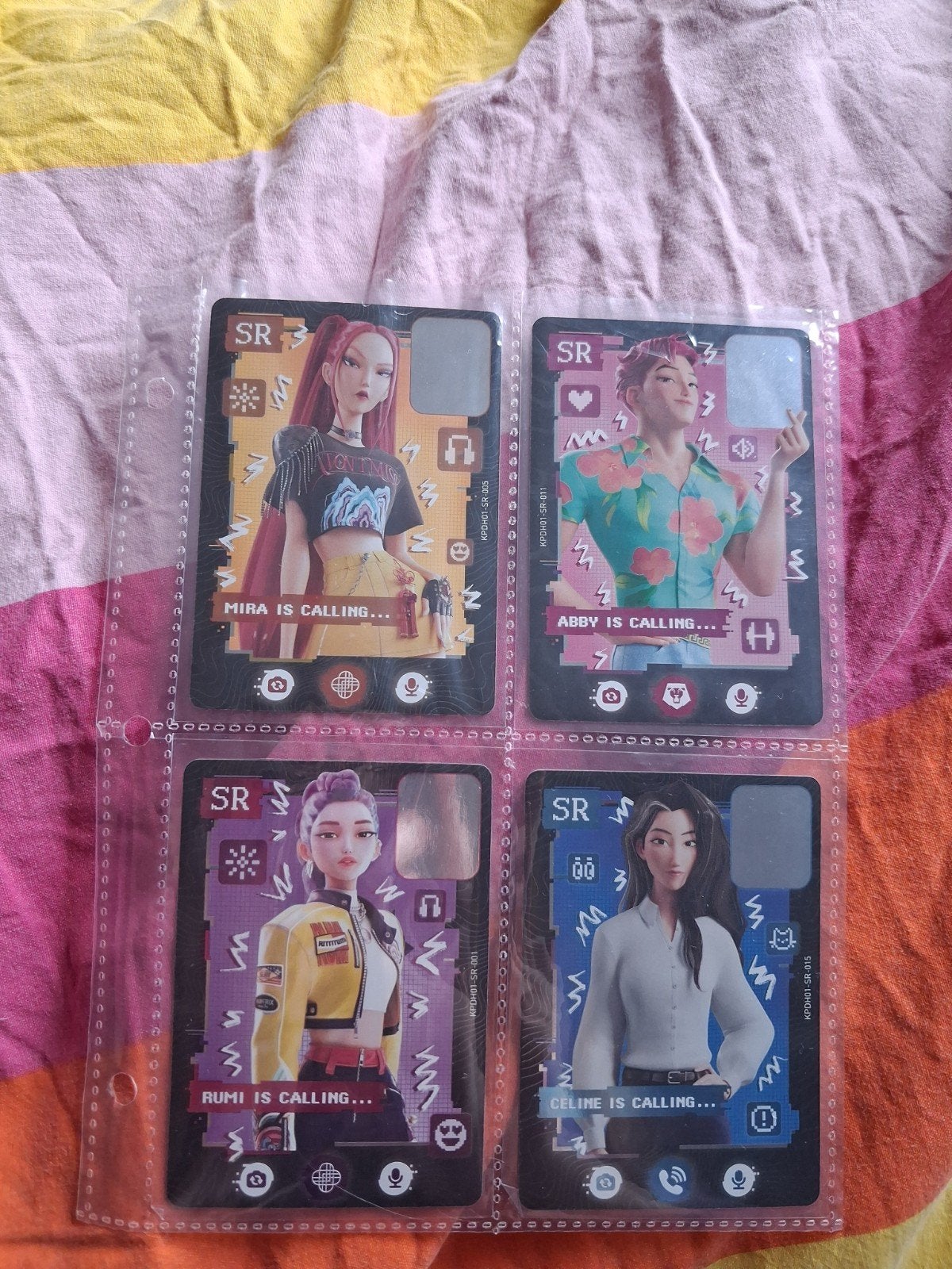 kpop demon hunters kayou trading cards (super rare) tekoop, Ophalen, Nieuw, Meerdere kaarten, Foil