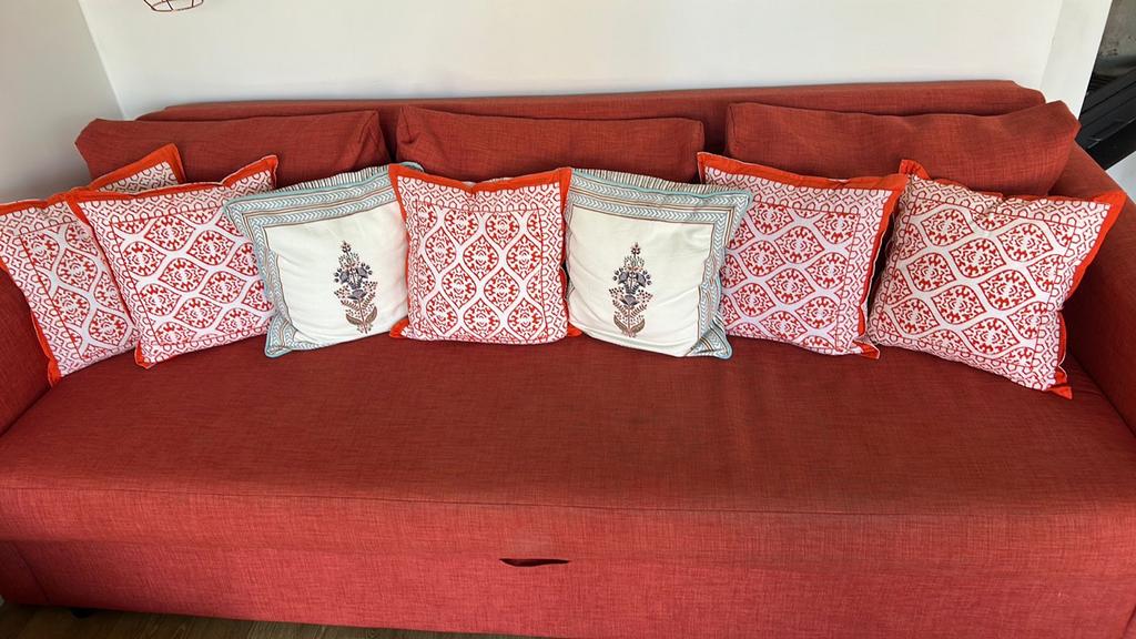 Ikea Slaapbank, Ophalen, Gebruikt, Tweepersoons, Rood