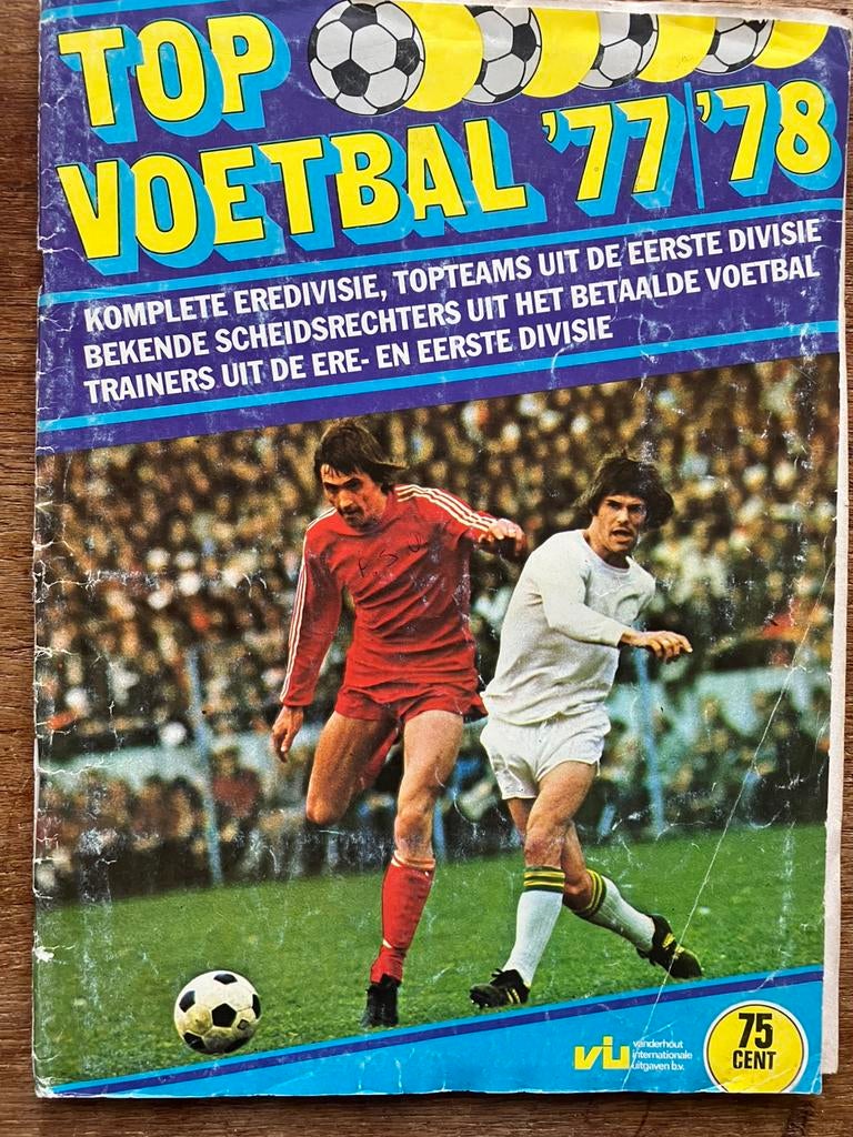 Panini vanderhout 1977-1978, Ophalen of Verzenden, Gebruikt, Buitenlandse clubs, Poster, Plaatje of Sticker
