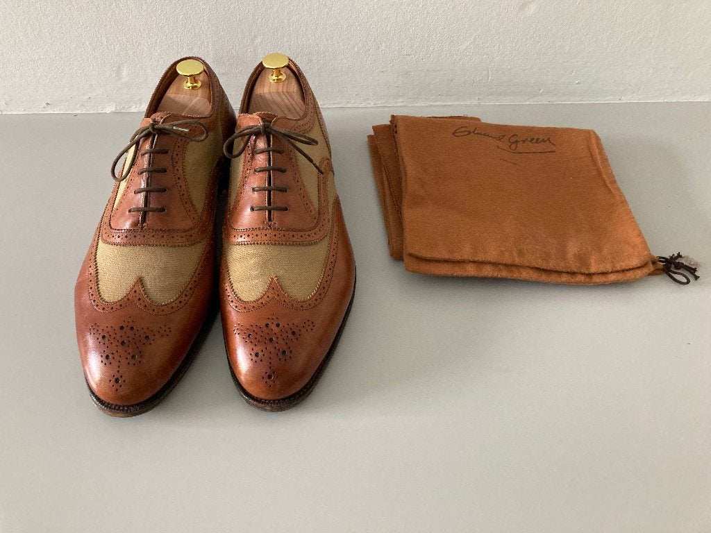 Edward Green brogues maat 10 E, Bruin, Ophalen of Verzenden, Zo goed als nieuw, Edward Green