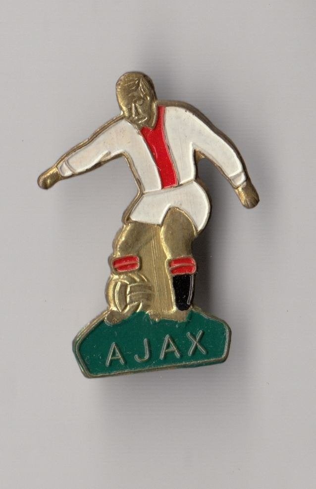 Voetbal Ajax Amsterdam Koperkleur zonder naald speldje, Gebruikt, Niet vindbaar, Niet vindbaar, Speldje of Pin