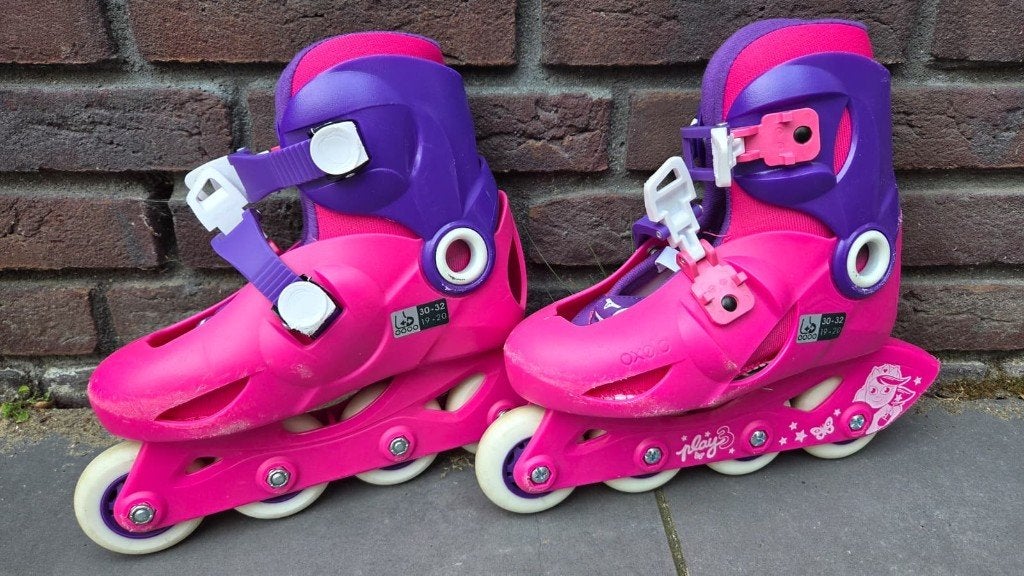 Kinderskates Play3 roze/paars, Ophalen, Kinderen, Verstelbaar, Gebruikt