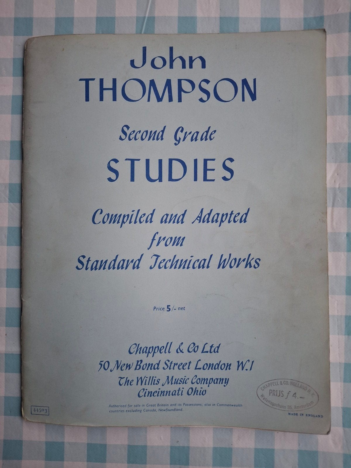 John Thompson Second Grade Studies - Pianoboek, Gebruikt, Klassiek, Les of Cursus, Ophalen of Verzenden