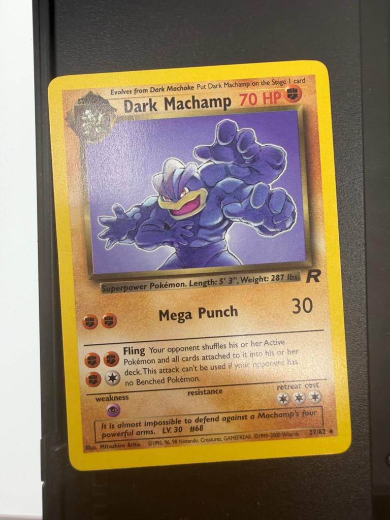 Dark Machamp Pokémon Kaart - 70 HP - Vintage, Ophalen of Verzenden, Gebruikt, Losse kaart
