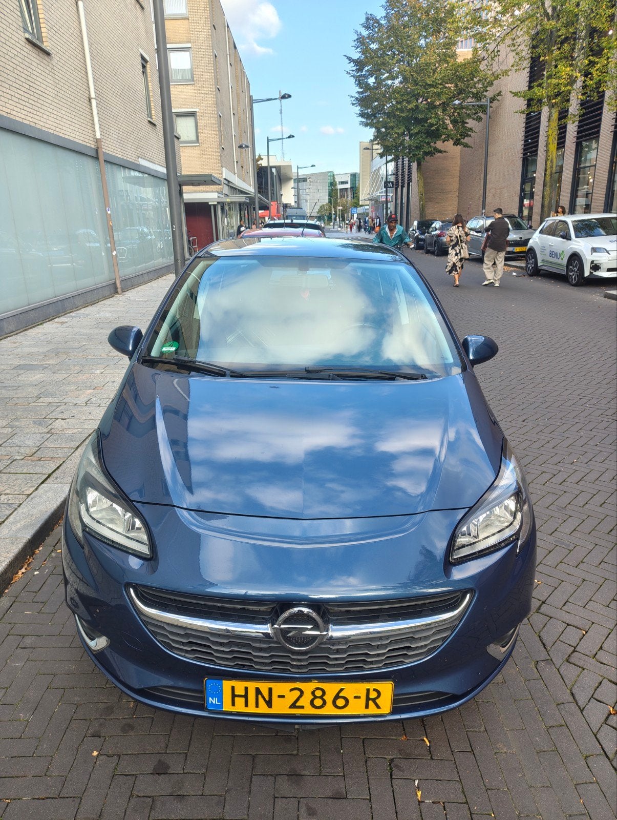 Opel Corsa 1.0T 66KW/90PK 5D 2015 Blauw, Auto's, Voorwielaandrijving, Stof, Blauw, Origineel Nederlands