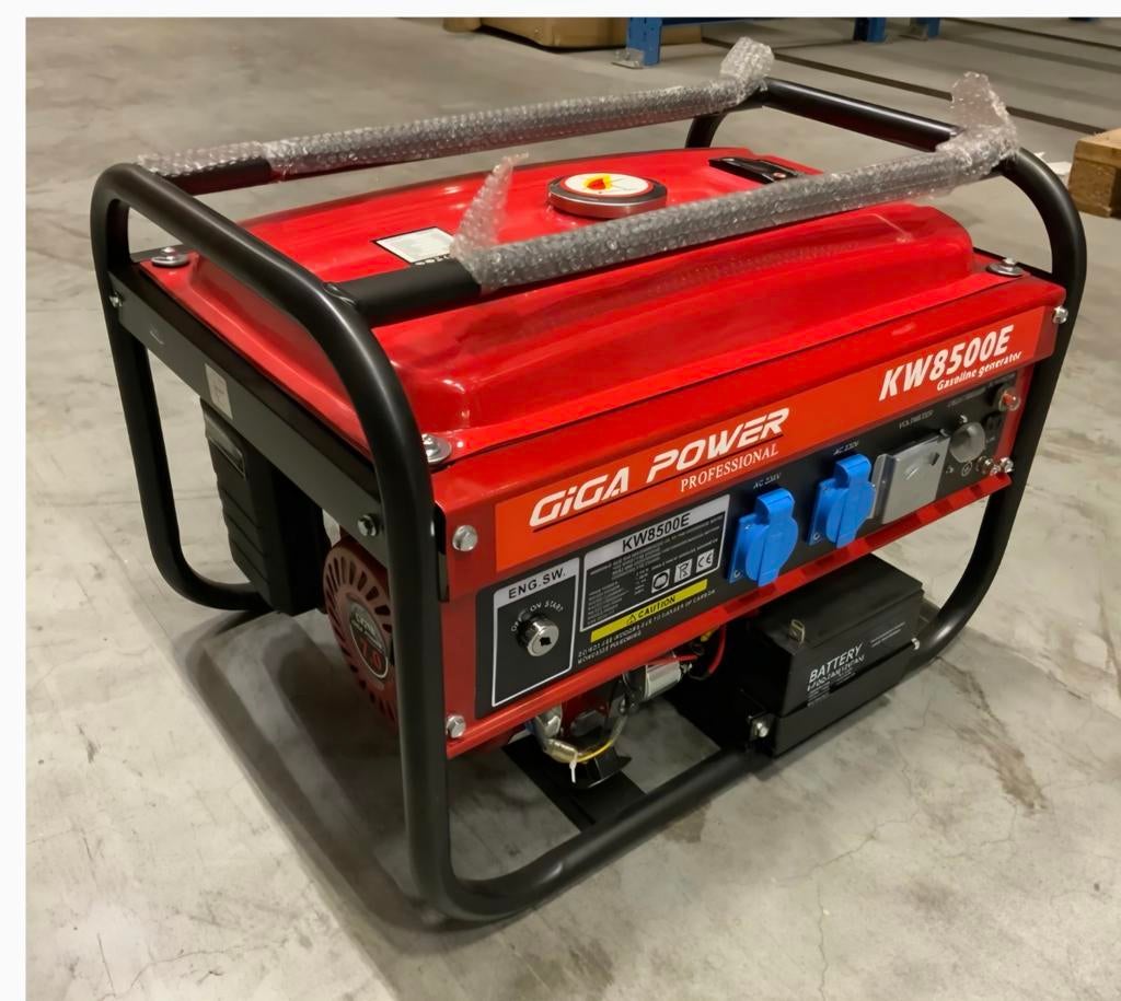 Giga Power KW8500E Generator / Stroomaggregaat - Nieuw, Doe-het-zelf en Verbouw, Elektrisch startend, Benzine, Nieuw, Ophalen of Verzenden