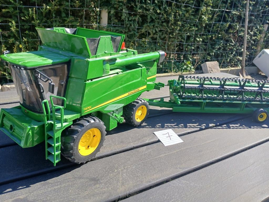 Mooie John Deere combine met trailer, maaibek en korreltjes, Verzenden, Zo goed als nieuw, Tractor of Landbouw, Overige merken