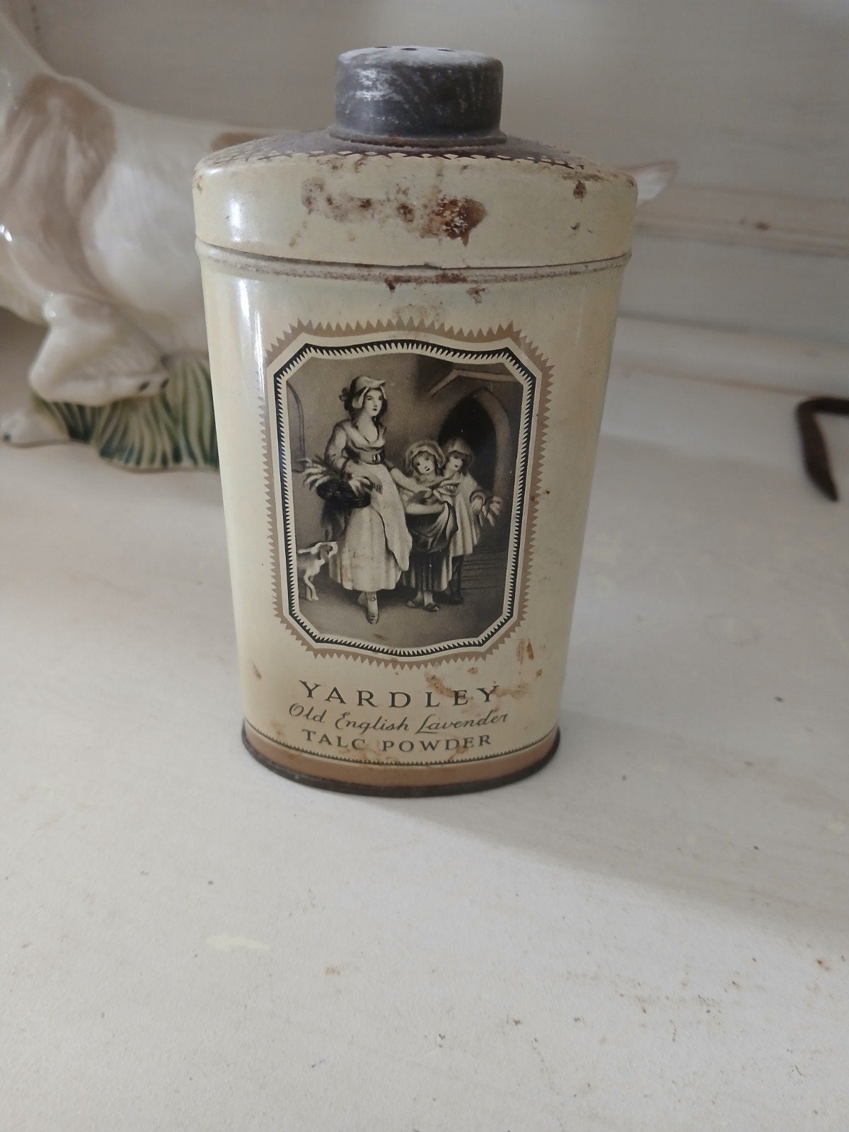 Vintage Yardley Talc Poeder Blik - Oud Engels Lavendel, Ophalen of Verzenden