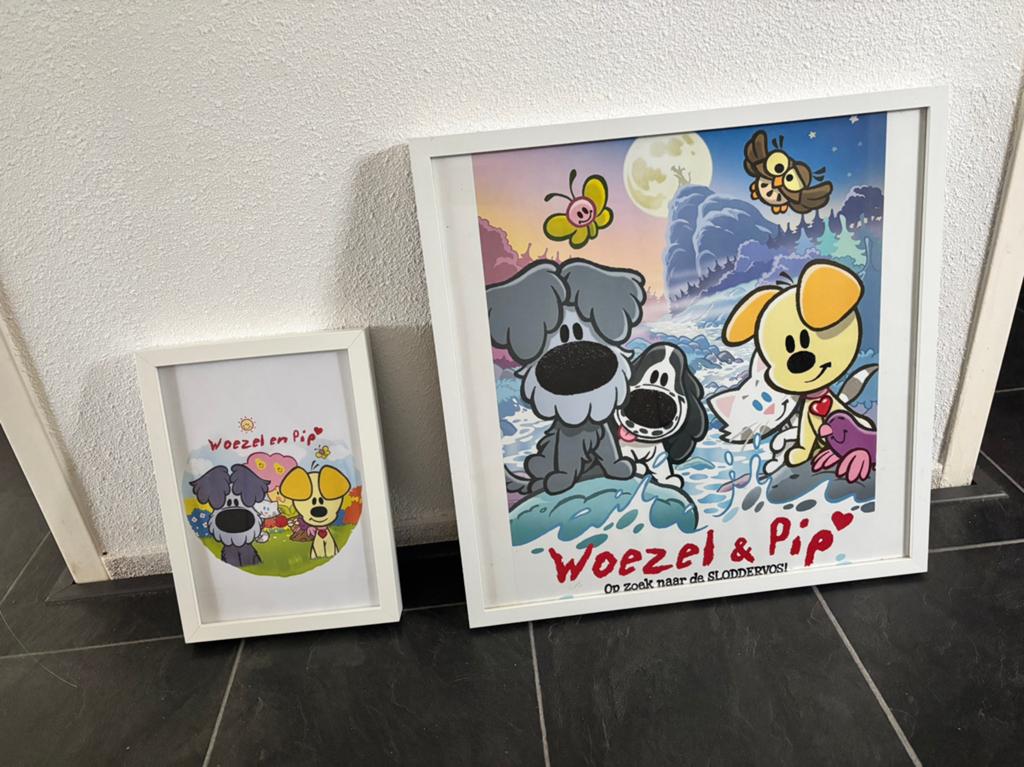 Woezel en pip kinderkamer schilderij, Ophalen, Schilderij, Minder dan 50 cm