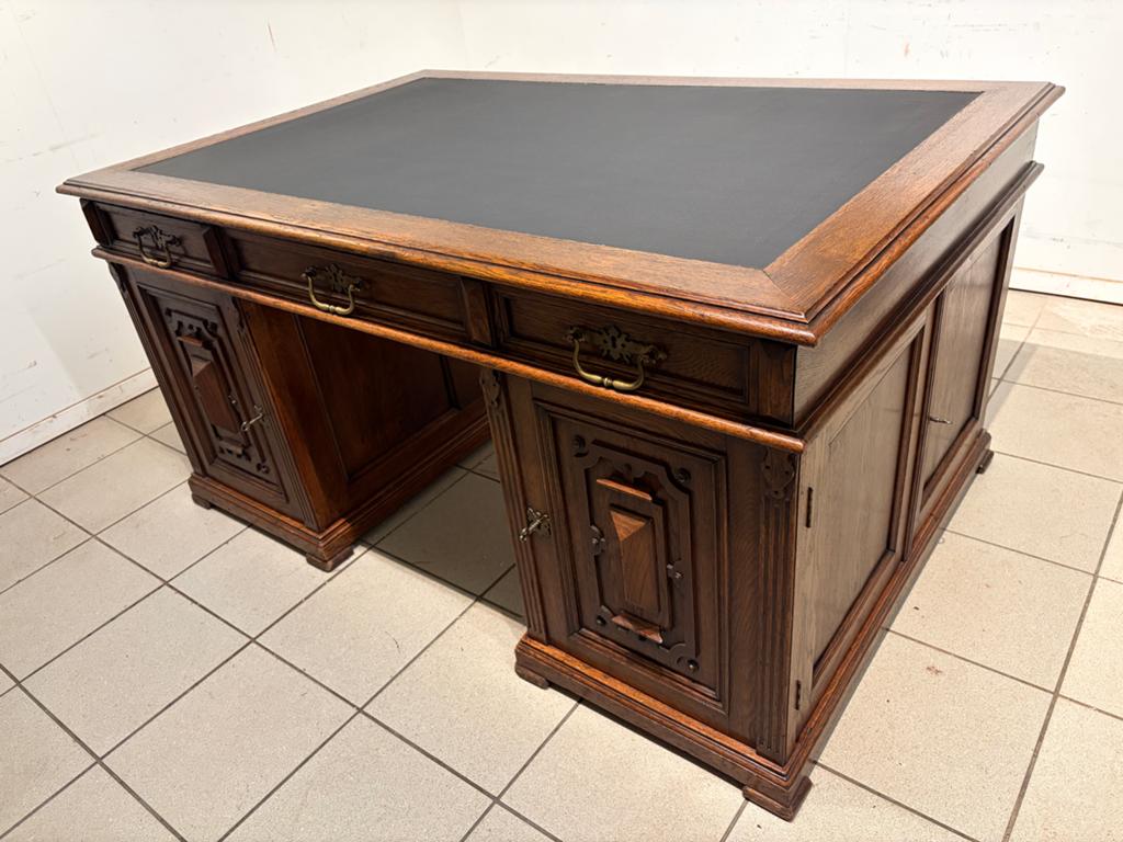Antiek eiken notaris bureau, ca. 1880-1890, Ophalen