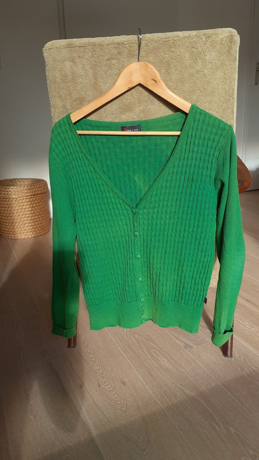 dames vest froy & dind mt 38/40 organic cotton igst, Maat 38/40 (M), Ophalen of Verzenden, Lange mouw, Gedragen