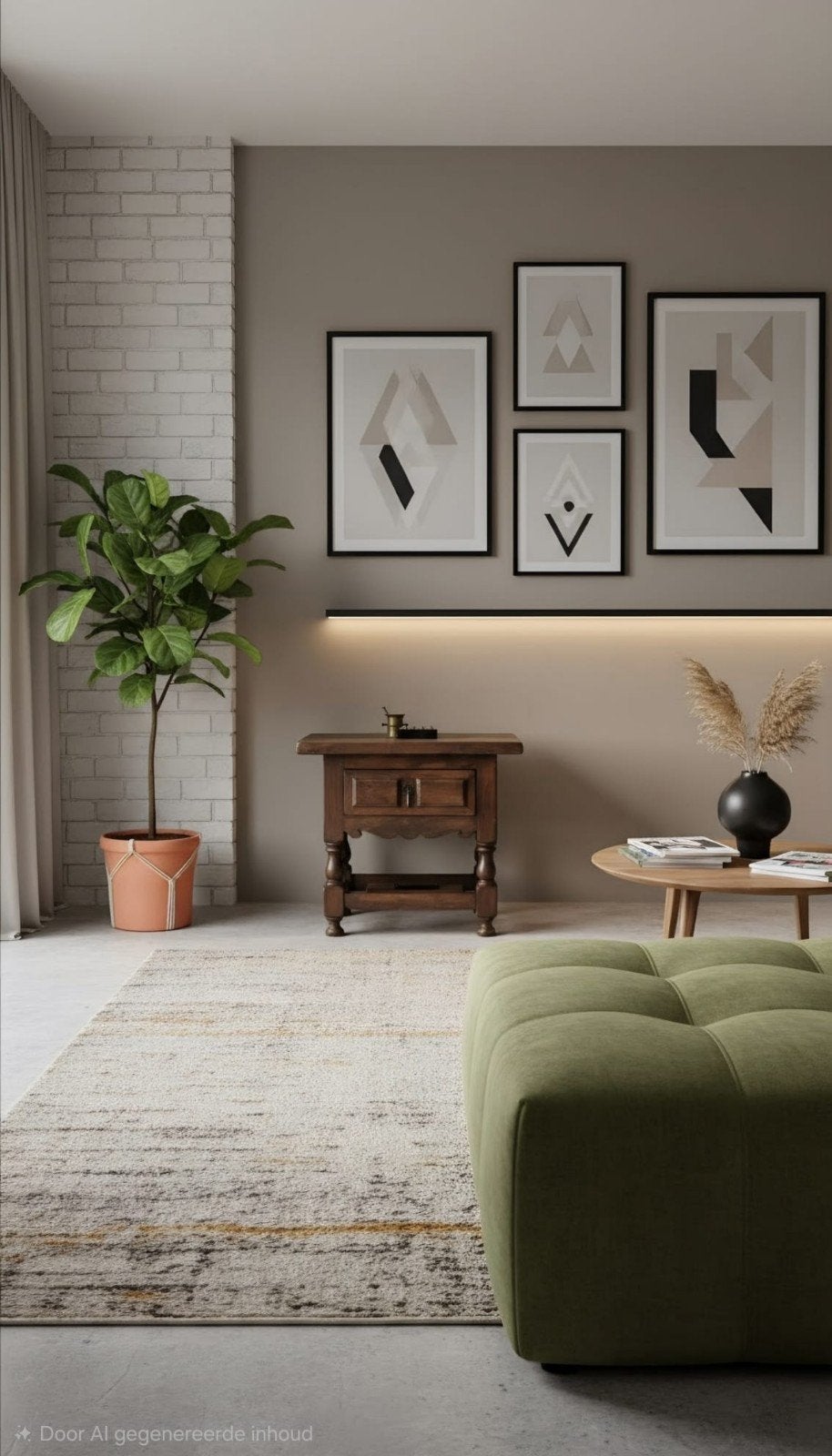 Eiken houten bijzettafel met lade, Ophalen