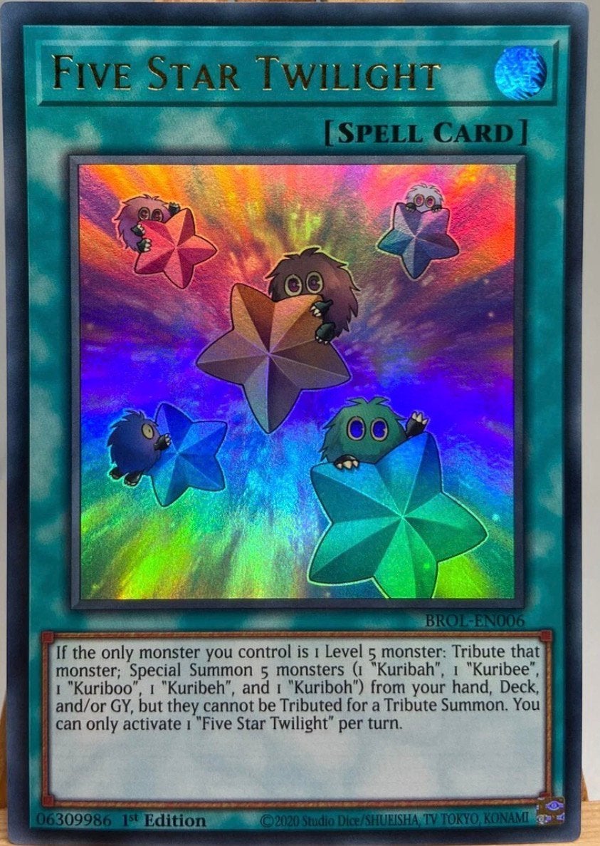 Yu-Gi-Oh! Five Star Twilight BROL 1st Edition !, Ophalen of Verzenden, Zo goed als nieuw, Losse kaart, Foil