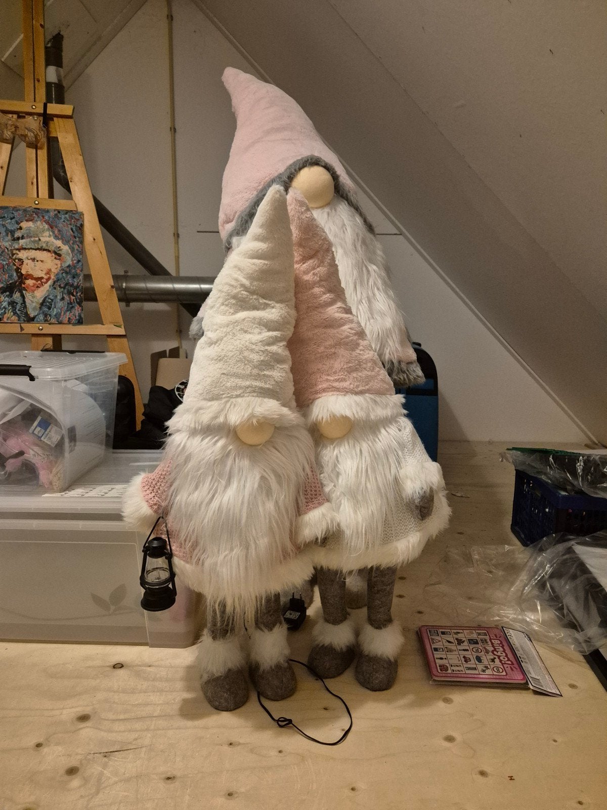 3 gigantische gnooms voor kerst met verlichting, Diversen, Kerst, Ophalen