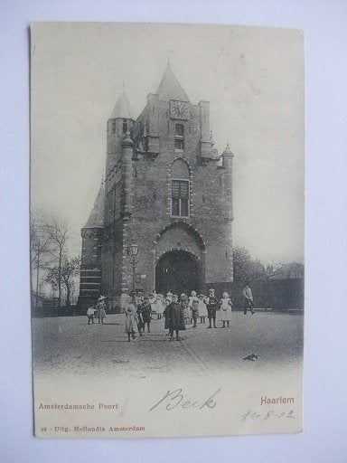R52 Haarlem - Amsterdamsche Poort - 1902, Verzenden, Voor 1920, Gelopen, Noord-Holland