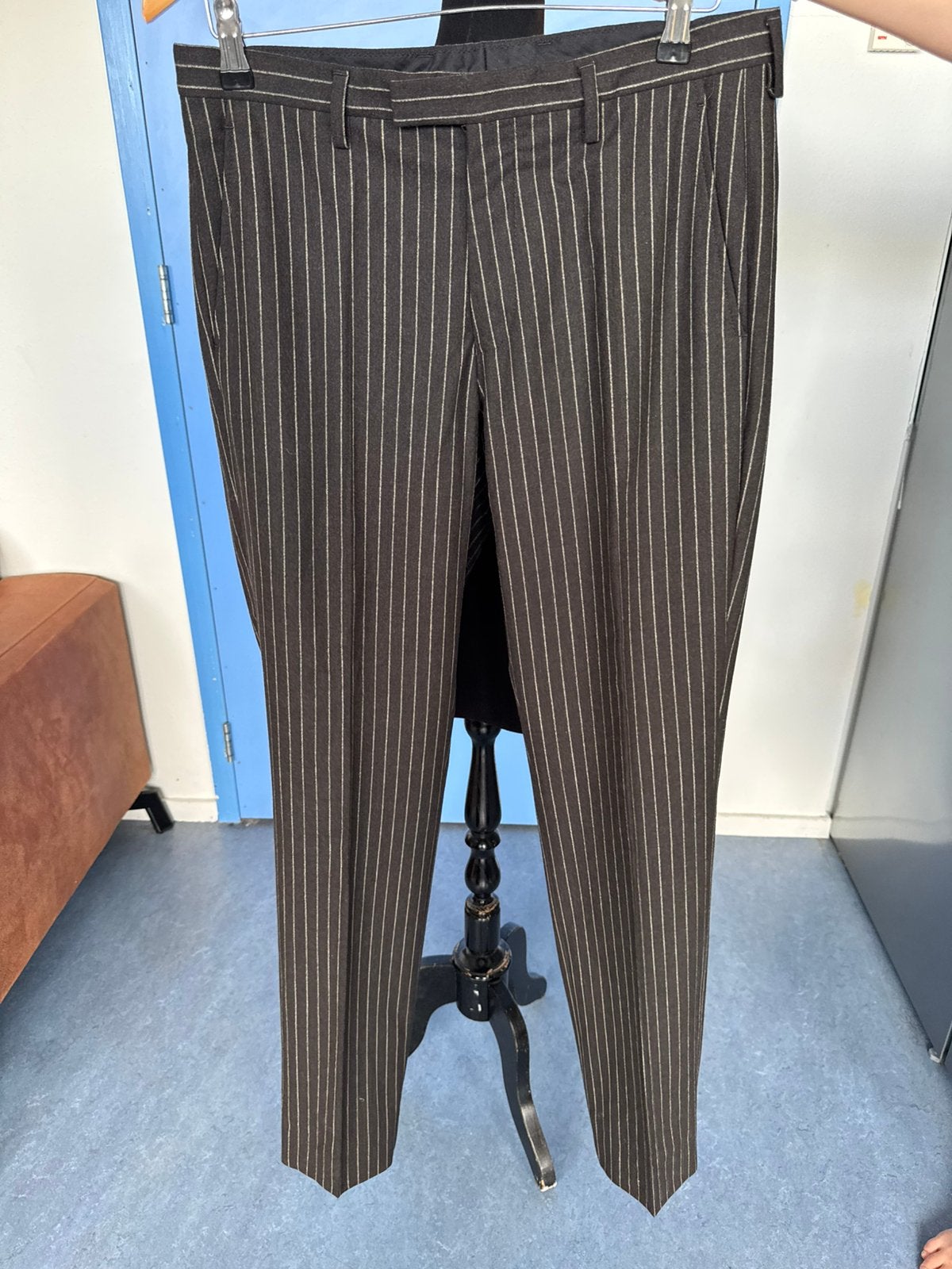 KENZO Homme Mens Striped Casual wool Pants  Size 48.vintage, Verzenden, Zo goed als nieuw, Maat 48/50 (M)