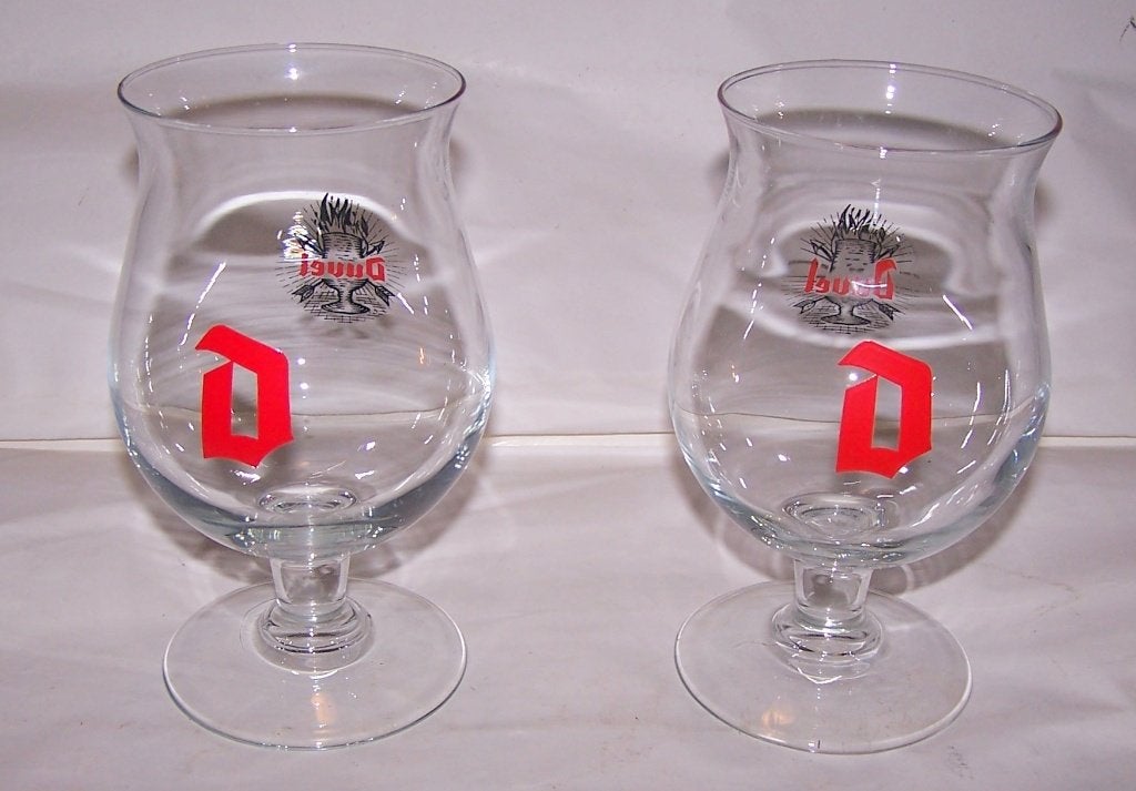 Set van 2 Duvel bierglazen/bokalen. Nieuw., Ophalen of Verzenden, Zo goed als nieuw, Bierglas