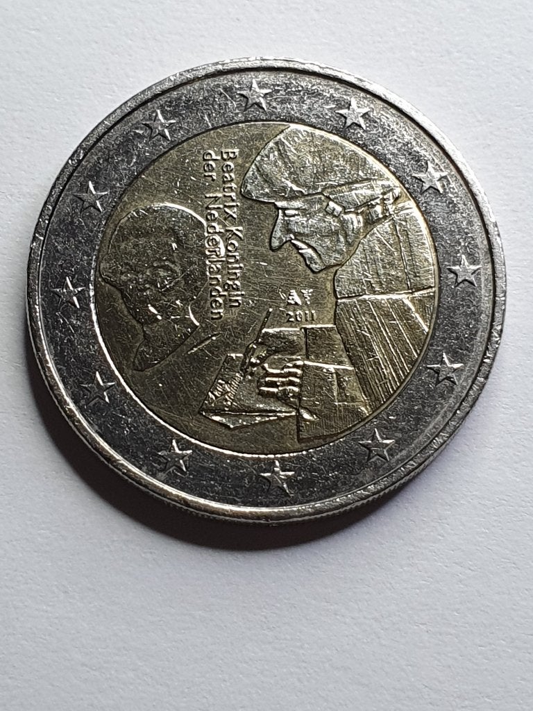 2 Euro Nederland - Erasmus - 2011, Postzegels en Munten, Ophalen of Verzenden, Overige landen, 2 euro, Losse munt