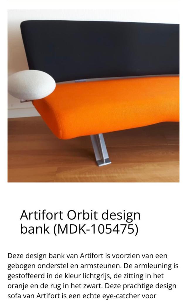 Artifort orbit deaignbank, Ophalen, Gebruikt, 75 tot 100 cm