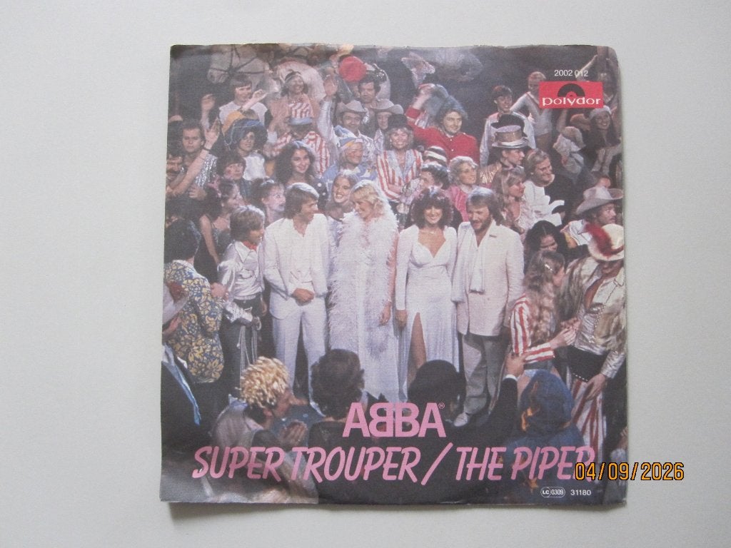 ABBA -  super trouper - vinyl 7", Gebruikt, 7 inch, Ophalen of Verzenden, Rock en Metal