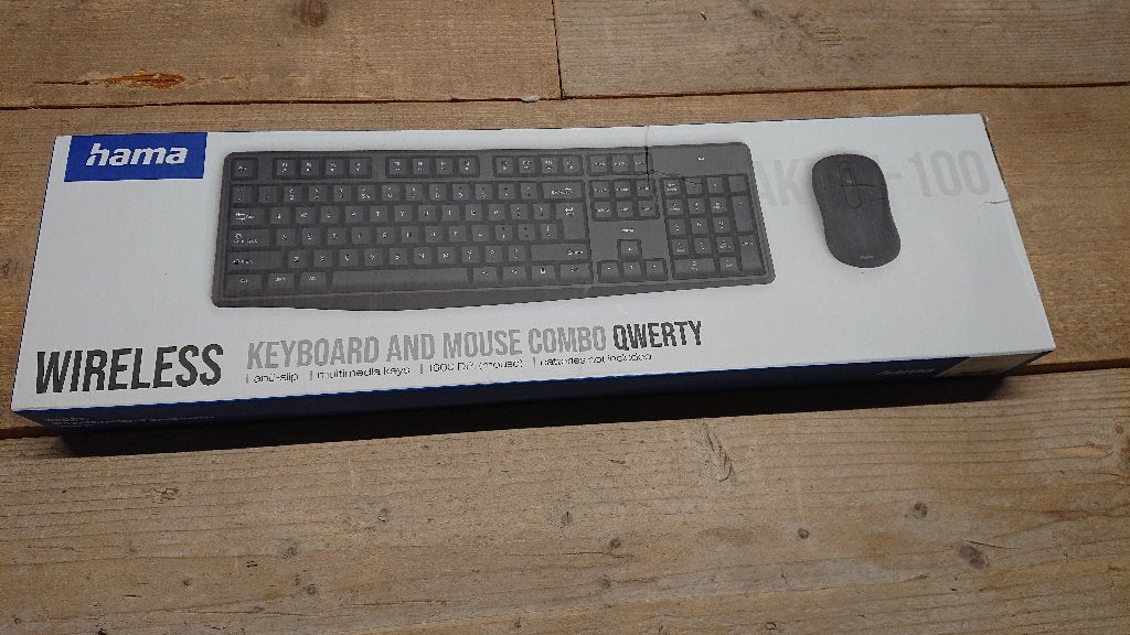 Hama Combo Toetsenbord en Muis Draadloos, Computers en Software, Toetsenborden, Nieuw, Ophalen of Verzenden, Draadloos, Multimediatoetsen