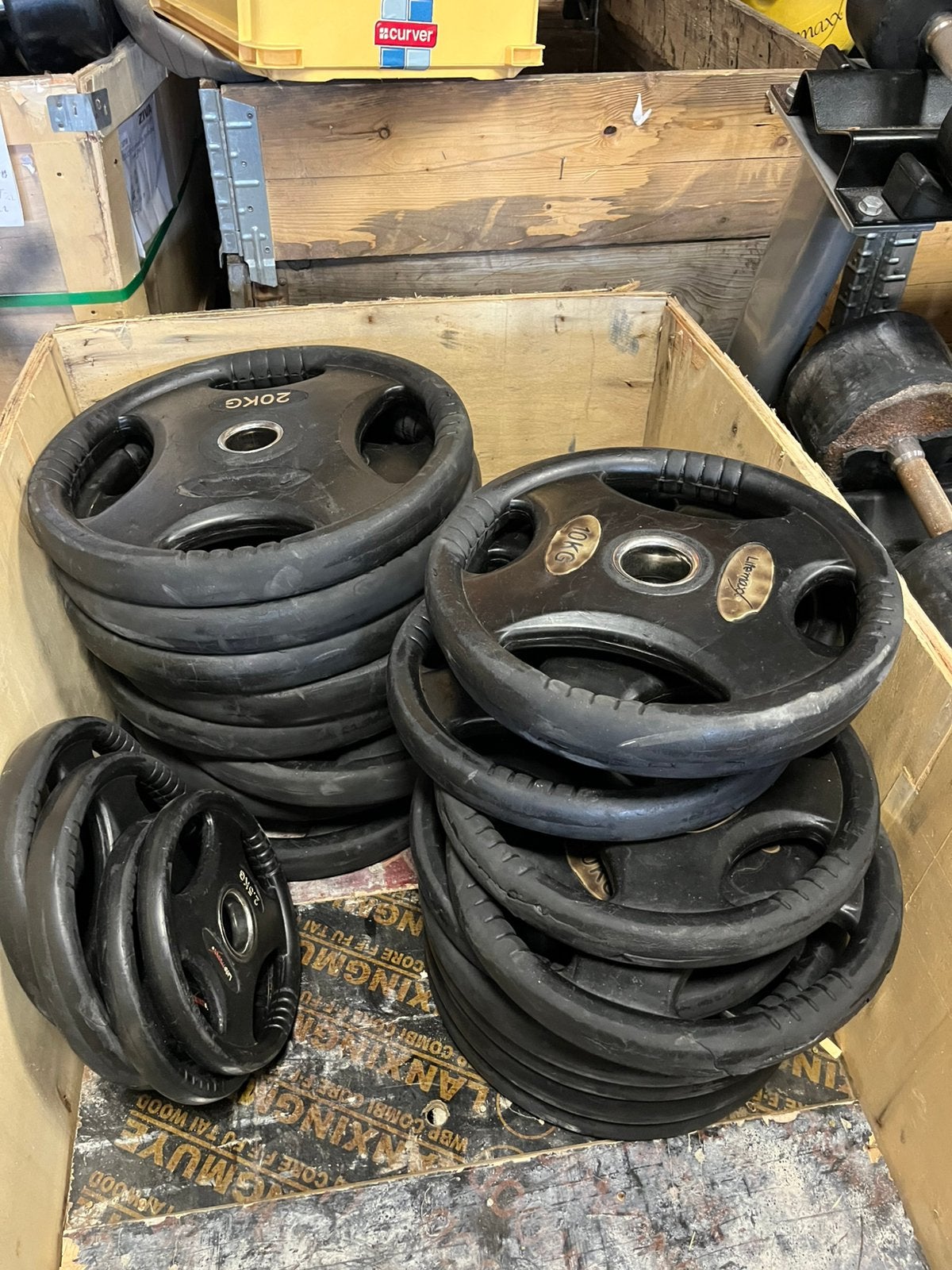 270 kg Lifemaxx olympische halter schijven 50 mm gewichten, Ophalen, Halterschijven, Gebruikt, Lifemaxx