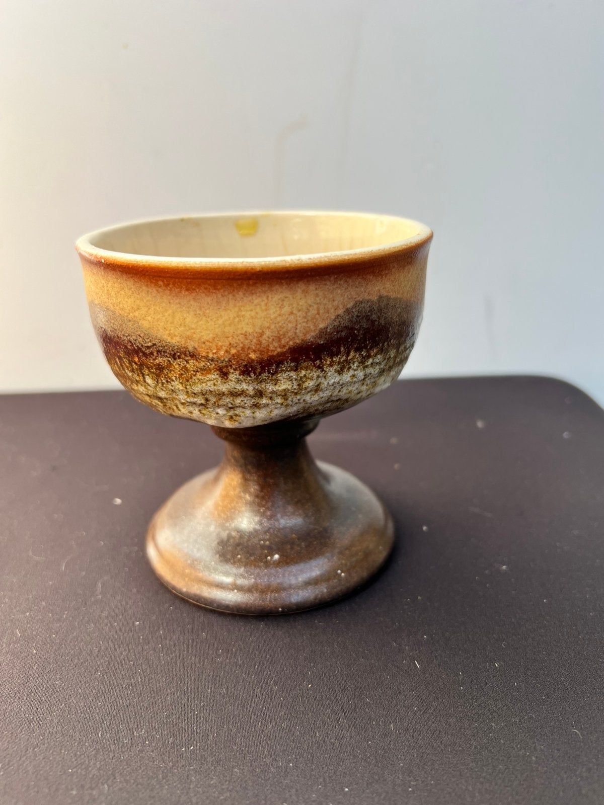 Te Koop Vintage West Germany Voet Vaas Bloempot Met Voet, Rond, Ophalen of Verzenden, Zo goed als nieuw, Balkon
