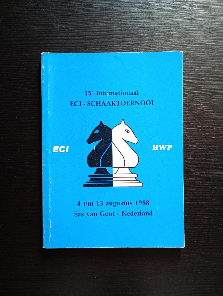 schaken ECI 1988, Hobby en Vrije tijd, Denksport en Puzzels, Ophalen of Verzenden, Minder dan 500 stukjes, Zo goed als nieuw, Schaken