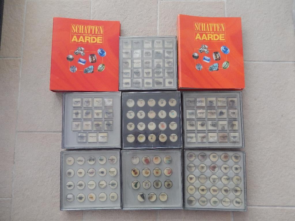 complete verzameling stenen Schatten van de aarde DeAgostini, Verzamelen, Mineralen en Fossielen, Ophalen, Overige typen
