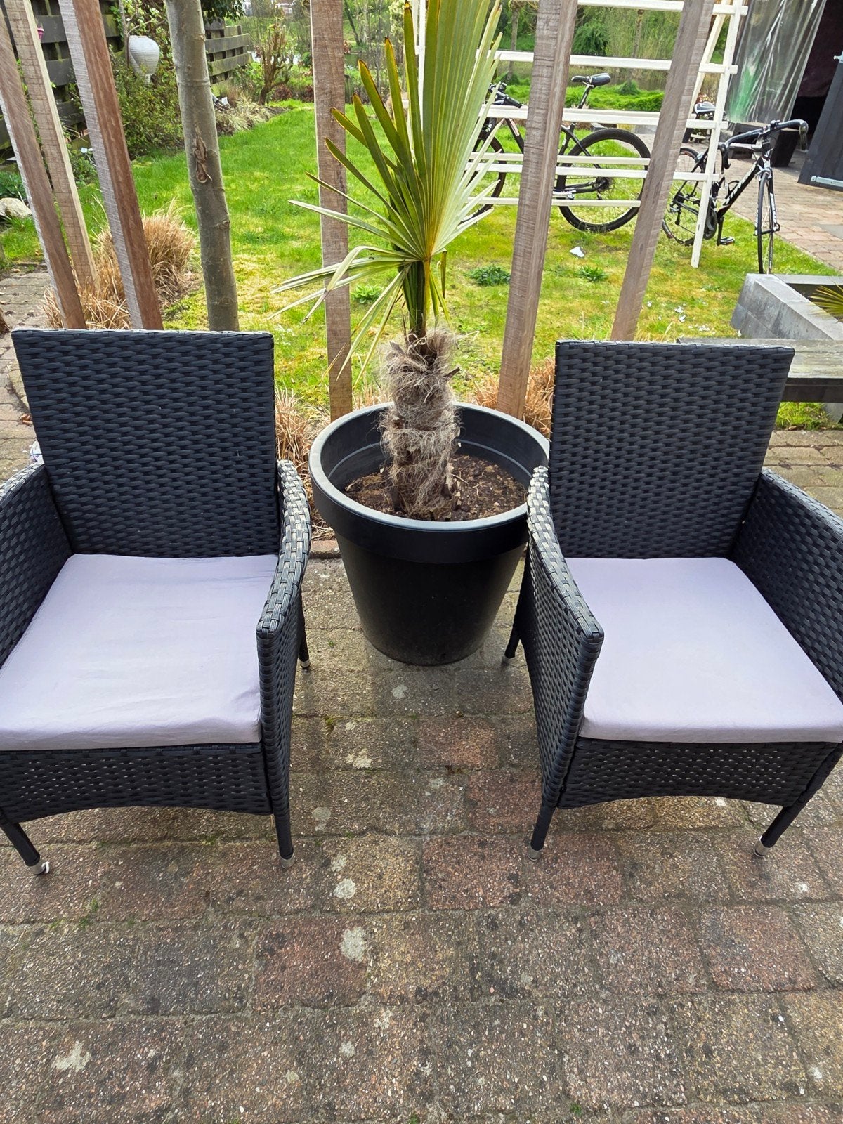 2 wicker tacktike stoelen, Ophalen of Verzenden, Wicker, 2 zitplaatsen