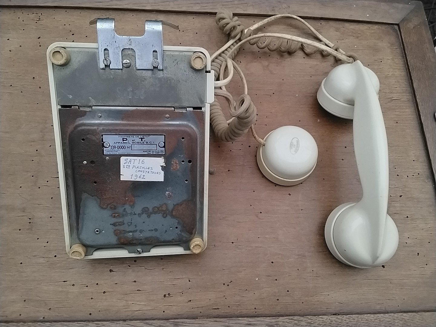 Vintage PTT wandtelefoon met draaischijf - Jaren '60, Telecommunicatie, Ophalen of Verzenden, Gebruikt, Met draaischijf