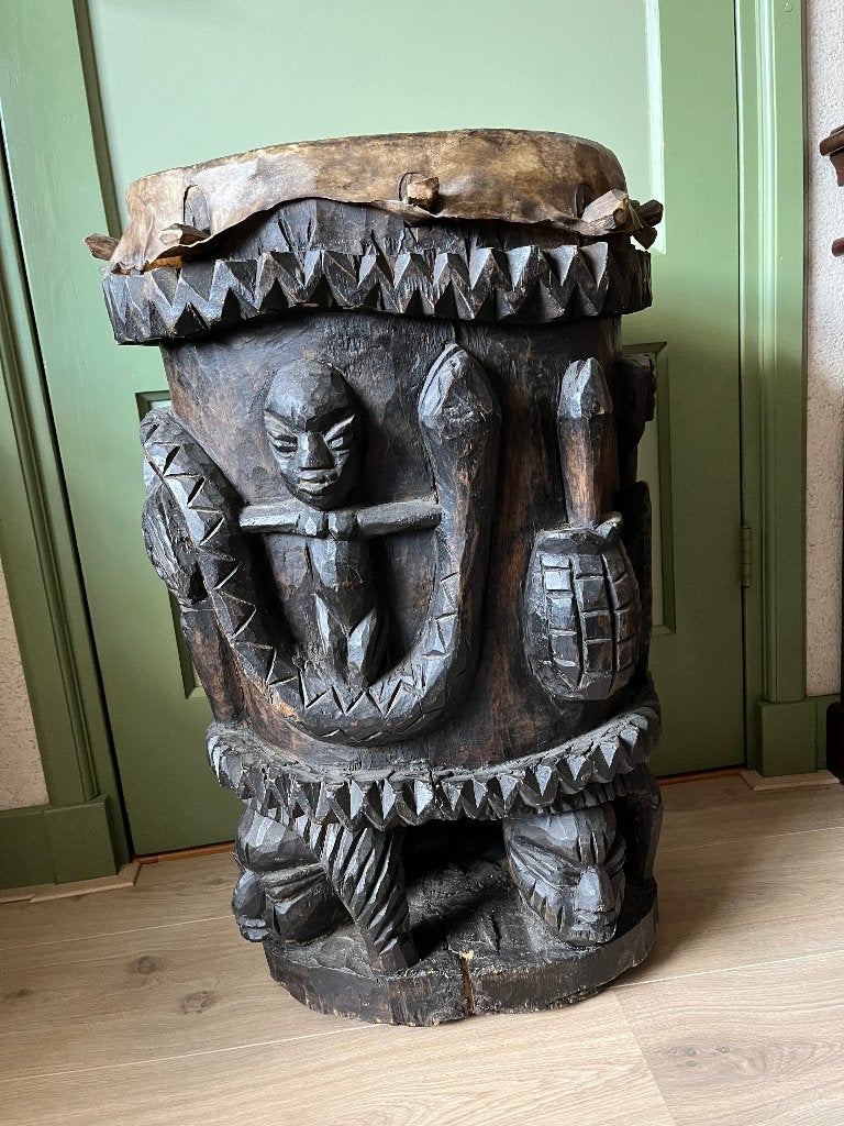 Zeer grote Afrikaanse trommel /drum, Muziek en Instrumenten, Ophalen, Gebruikt, Trommel