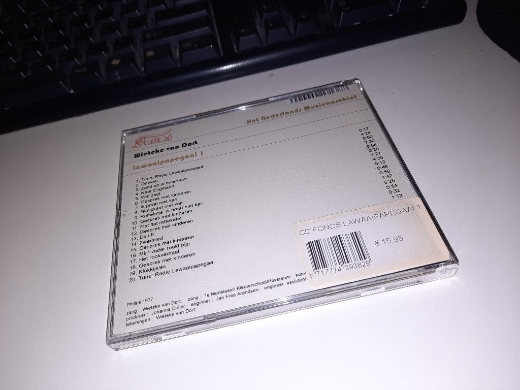 CD FONOS Wieteke van Dort Lawaaipapegaai 1, Cd's en Dvd's, Ophalen, Zo goed als nieuw, Levenslied of Smartlap
