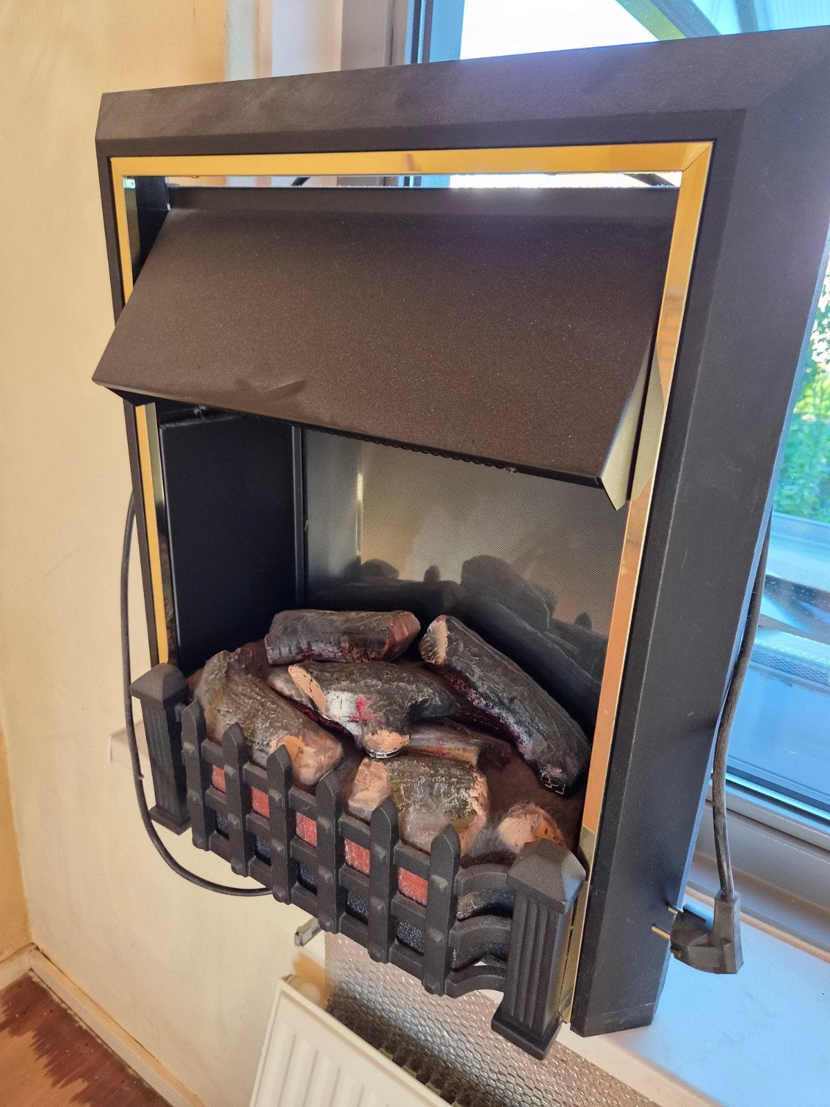 Elektrische haard zonder afstandsbediening, Huis en Inrichting, Haarden, Ophalen, Gebruikt, Inbouwhaard, Elektrische haard
